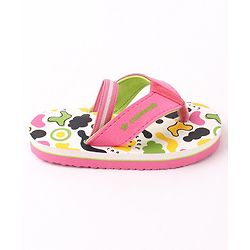 Cute Walk by Babyhug Flip Flops Multi Print - Pink