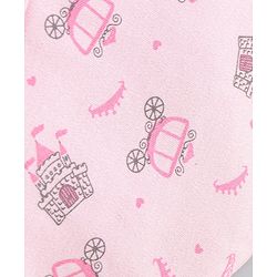 Babyhug 100% Cotton Cap Mittens & Booties Castle Print Pink - Diameter 8.5 cm