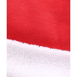 Babyhug 100% Cotton Christmas Cap Solid Red - Diameter 36 cm