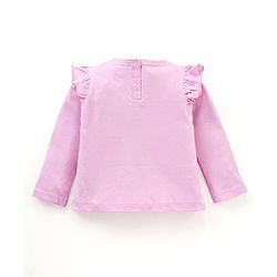 Babyhug Full Sleeves TopText Applique - Pink