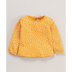 Babyhug Cotton Knit Full Sleeves Top Stripes and Floral Print - Multicolour