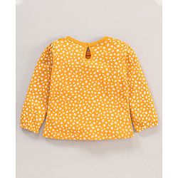 Babyhug Cotton Knit Full Sleeves Top Stripes and Floral Print - Multicolour