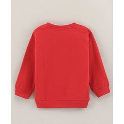Babyhug Cotton Full Sleeves Sweatshirt Text Print- Red