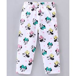Babyhug Full Length Leggings Minnie Mouse & Stars Print Pack Of 2 - Pink White