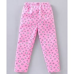 Babyhug Full Length Leggings Minnie Mouse & Stars Print Pack Of 2 - Pink White