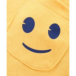 Babyhug Full Length Lounge Pant Text & Smiley Print - Yellow