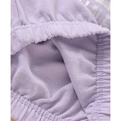 Babyhug Full Sleeves Top & Lounge Pant Glitter Text Print - Lilac