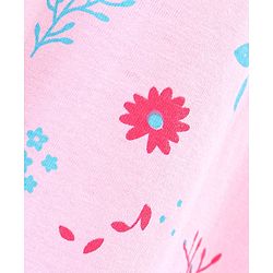 Babyhug 100% Cotton Short Sleeves Frock Floral Print - Pink