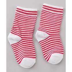 Cute Walk by Babyhug Ankle Length Antibacterial Socks Minnie Mouse & Stripes Design Pack Of 3 - Multicolor