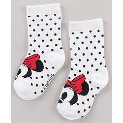 Cute Walk by Babyhug Ankle Length Antibacterial Socks Minnie Mouse & Stripes Design Pack Of 3 - Multicolor
