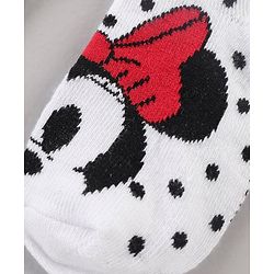 Cute Walk by Babyhug Ankle Length Antibacterial Socks Minnie Mouse & Stripes Design Pack Of 3 - Multicolor