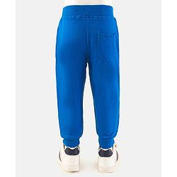 Babyhug Cotton Full Length Solid Colour Lounge Pant - Blue