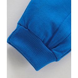 Babyhug Cotton Full Length Solid Colour Lounge Pant - Blue