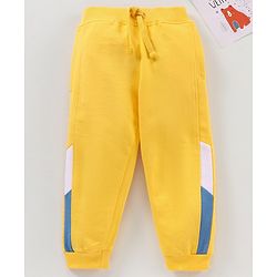 Babyhug Cotton Full Length Printed Lounge Pant - Yellow