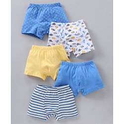 Babyhug 100% Cotton Printed Briefs Pack of 5 - Multicolor