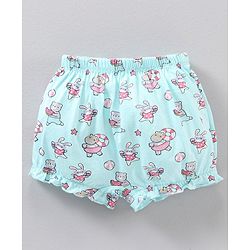 Babyhug Cotton Knit Bloomers Bunny Print Pack of 3 - Multicolour