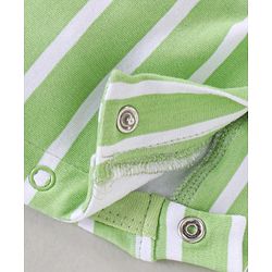 Babyhug 100% Cotton Full Sleeves Romper Bear Print - Green