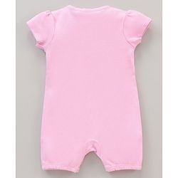 Babyhug 100% Cotton Half Sleeves Romper Kitty Print Pack of 2 - Light Blue Pink