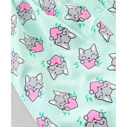 Babyhug 100% Cotton Half Sleeves Romper Kitty Print Pack of 2 - Light Blue Pink