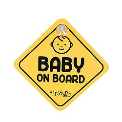 Firstcry Baby On Board Sign - Yellow