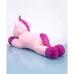 Babyhug Unicorn Soft Plush Toy Big - Length 100 cm | Giant Magical Unicorn Plush for Cuddles | Inspires Imaginative Play & Comfort | Soft & Kid-Safe | BIS Certified