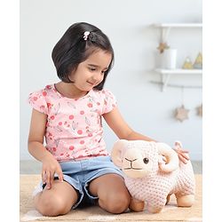 Babyhug Soft Sheep Toy | 30cm Adorable Plush Teddy with Super-Soft Fur | Perfect Stuffed Animal for Babies & Kids | Ideal Birthday Gift to Comfort | Birthday Gift For Kids | BIS Certified