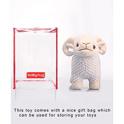 Babyhug Soft Sheep Toy | 30cm Adorable Plush Teddy with Super-Soft Fur | Perfect Stuffed Animal for Babies & Kids | Ideal Birthday Gift to Comfort | Birthday Gift For Kids | BIS Certified