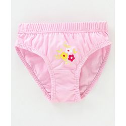 Babyhug Cotton Panties Floral and Polka Dots Print  Pack of 3 - Multicolour