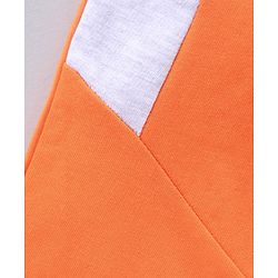 Babyhug Full Length Lounge Pant Text Print - Orange