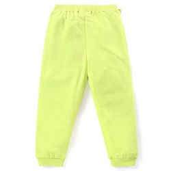 Babyhug Cotton Full Length Lounge Pants Text Print- Lime