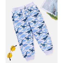 Babyhug Full Length Cotton Dino Printed Lounge Pant - Blue