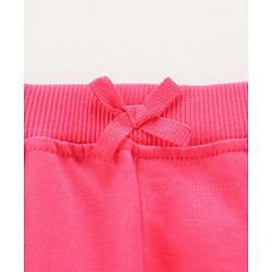 Babyhug Full Length Cotton Lounge Pants With Multi Reversible Sequin - Fuchsia