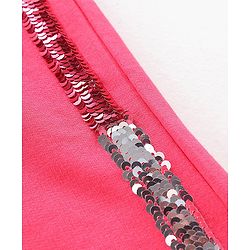 Babyhug Full Length Cotton Lounge Pants With Multi Reversible Sequin - Fuchsia
