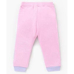 Babyhug Full Length Cotton Lounge Pants Learn Dance Print - Pink