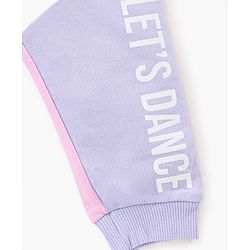 Babyhug Full Length Cotton Lounge Pants Learn Dance Print - Pink