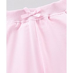 Babyhug Cotton Knit Full Length Lounge Pant Text Print - Pink