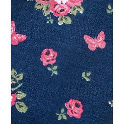 Babyhug Cotton Full Length Lounge Pant Floral Print - Navy Blue