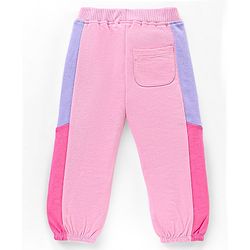 Babyhug Cotton Full Length Lounge Pants Text Print - Pink