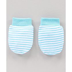 Babyhug 100% Cotton Mittens Heart Print Pack Of 3 - Pink