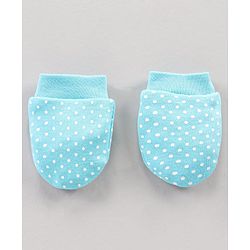 Babyhug 100% Cotton Mittens Floral Print Pack Of 3 - Blue Yellow Pink