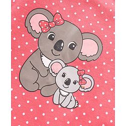 Babyhug 100% Cotton Knit Full Sleeves Romper Koala & Floral Print Pack of 2 - Multicolour