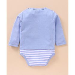 Babyhug 100% Cotton Onesie Bear Print - Blue