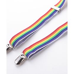 Babyhug Bow and Suspender Set Rainbow Stripes - Multicolour