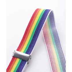Babyhug Bow and Suspender Set Rainbow Stripes - Multicolour