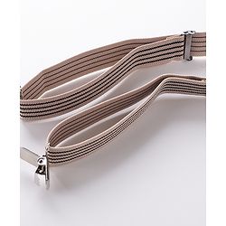 Babyhug Bow and Suspender Set Rainbow Stripes - Beige