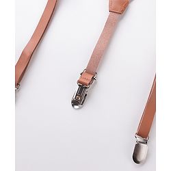 Babyhug Bow and Suspender Set Stripes - Beige