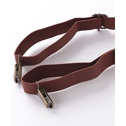 Babyhug Bow and Suspender Set Solid Color - Brown