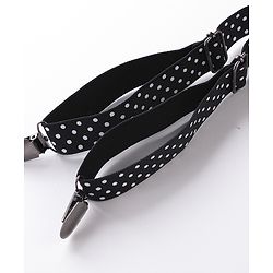Babyhug Bow and Suspender Set Polka Dots Printed - Black