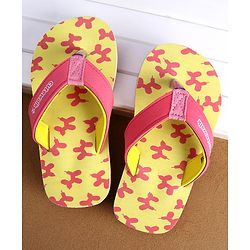 Cute Walk by Babyhug Flip Flops Balloon Art Print - Pink & Yellow