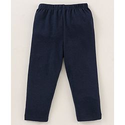 Babyhug Cotton Full Length Solid Colour Lounge Pant - Navy Blue